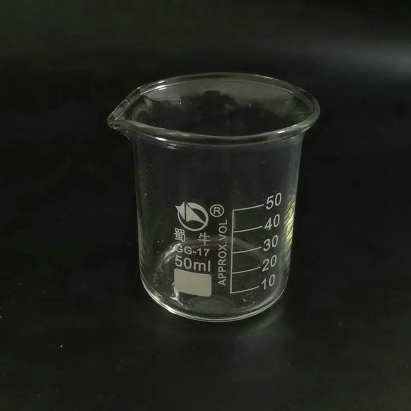 5pc set 5ml/10ml/25ml/50ml/100ml Graduated Glass Beaker Measuring Glassware