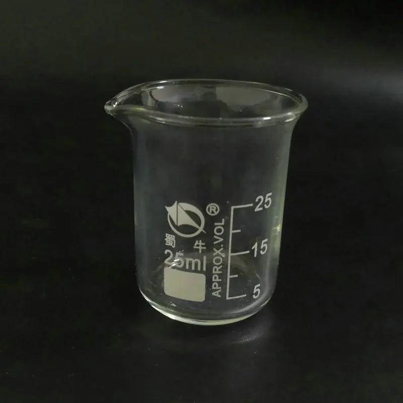 5pc set 5ml/10ml/25ml/50ml/100ml Graduated Glass Beaker Measuring Glassware