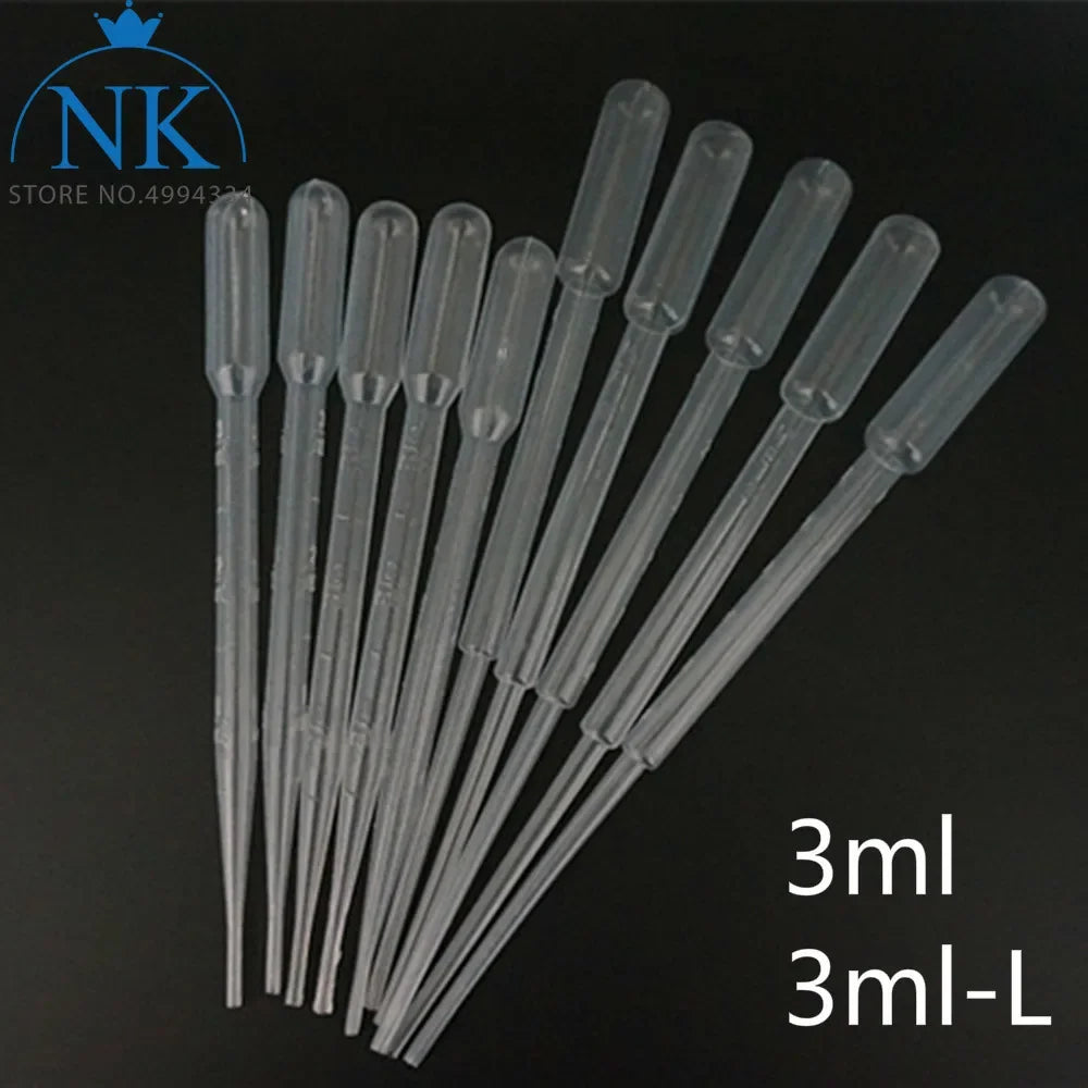 100Pcs Lab 1ml 2ml 3ml 5ml 10ml Plastic Disposable Transfer Pipettes