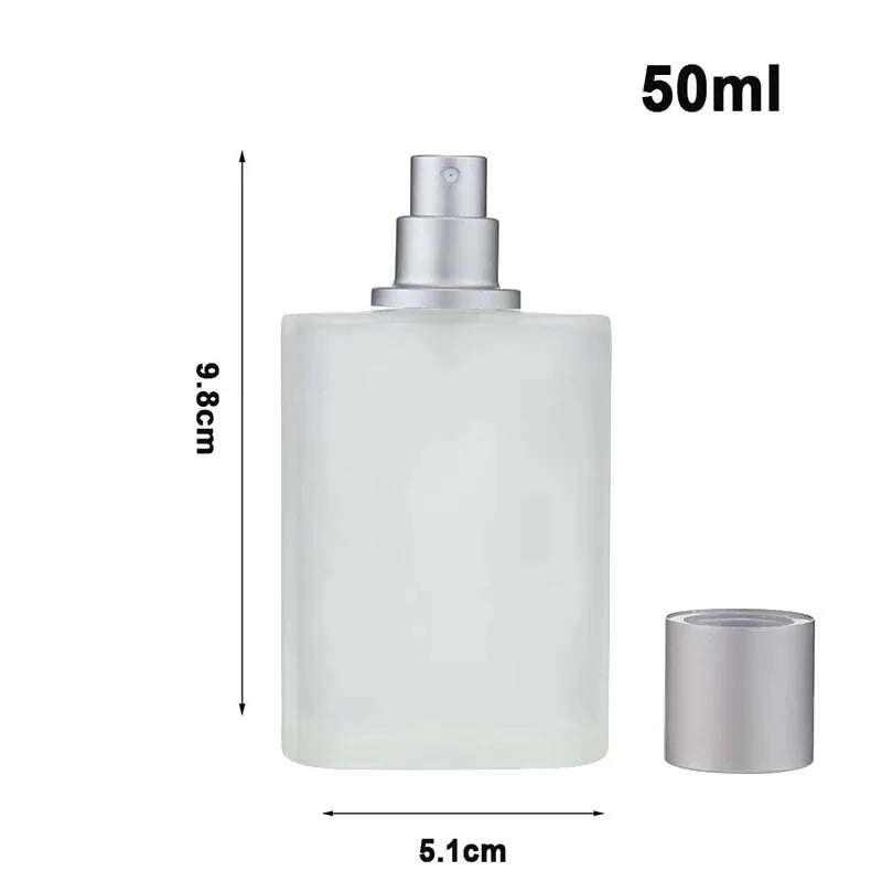 30/50ml Refillable Screw Top Frosted Glass Spray Perfume Atomizers
