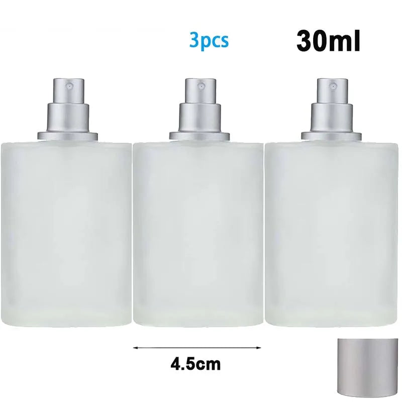 30/50ml Refillable Screw Top Frosted Glass Spray Perfume Atomizers