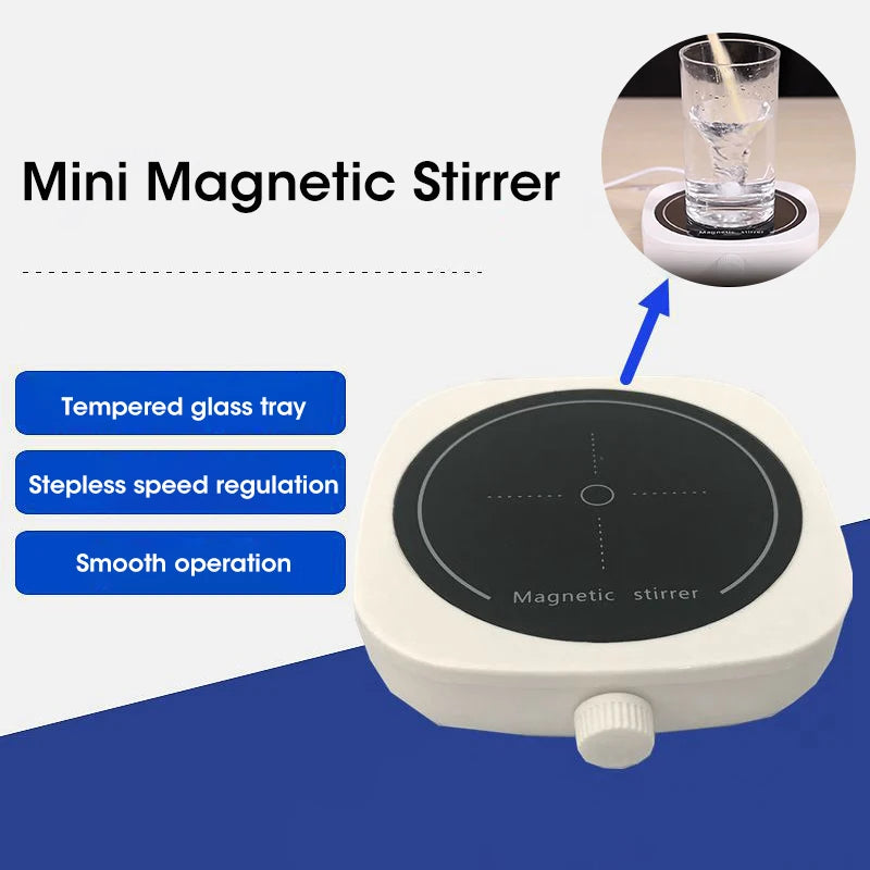 Mini Lab Magnetic Stir Mixer- Portable Stirrer Plate with Stir Bar