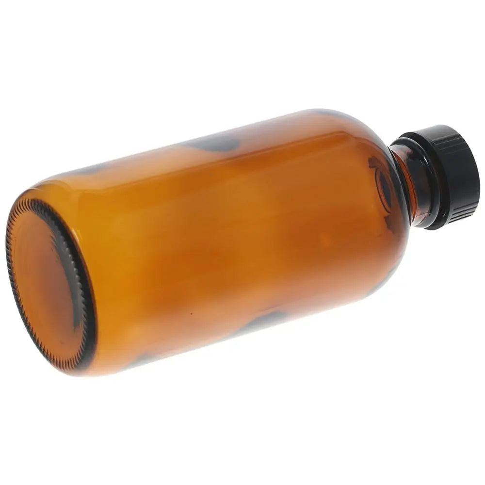 2Pack 8oz 240ml Amber Glass Boston Round Bottles