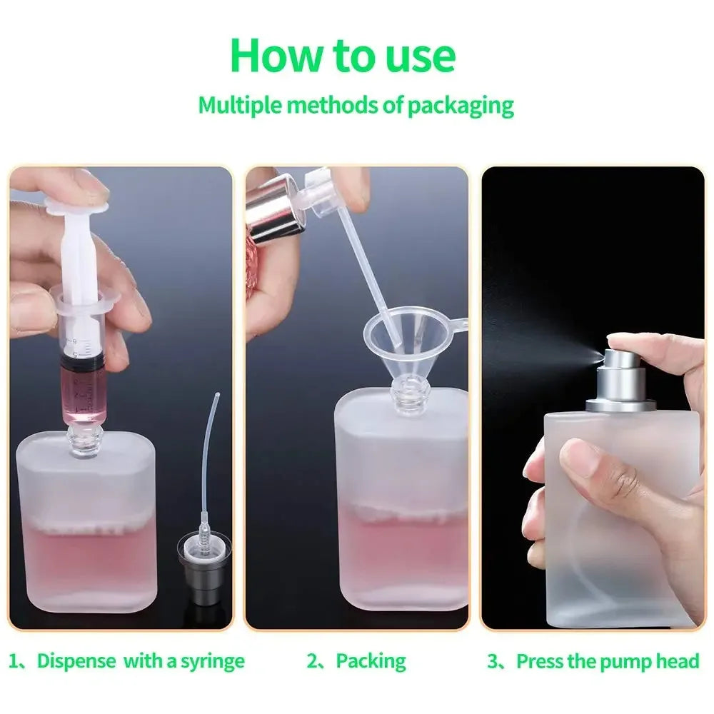30/50ml Refillable Screw Top Frosted Glass Spray Perfume Atomizers