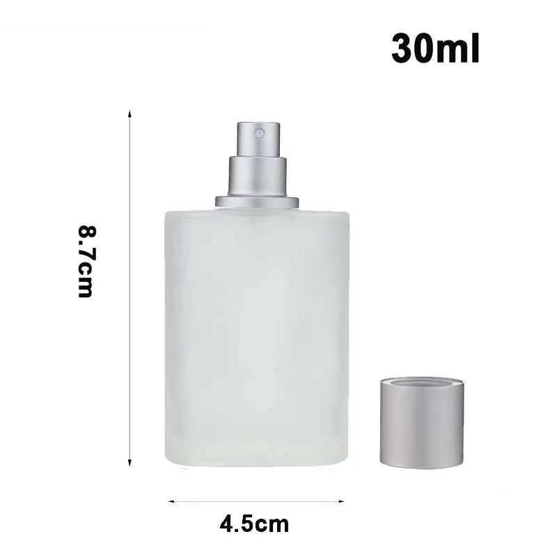 30/50ml Refillable Screw Top Frosted Glass Spray Perfume Atomizers