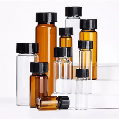 20pack 3ml 5ml 10ml 15ml 20ml 30ml 40ml 50ml (Clear/ Brown) Glass Sample Vials