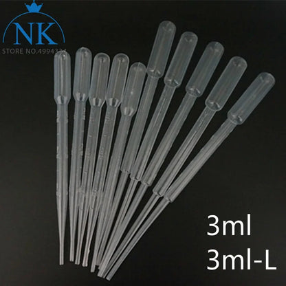 100Pcs Lab 1ml 2ml 3ml 5ml 10ml Plastic Disposable Transfer Pipettes