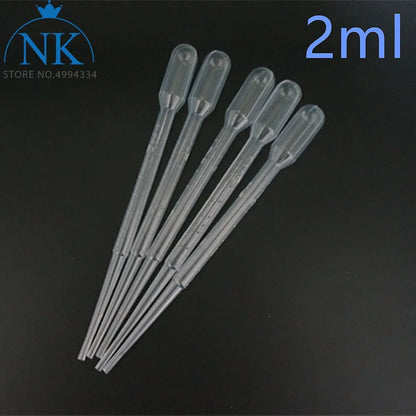100Pcs Lab 1ml 2ml 3ml 5ml 10ml Plastic Disposable Transfer Pipettes