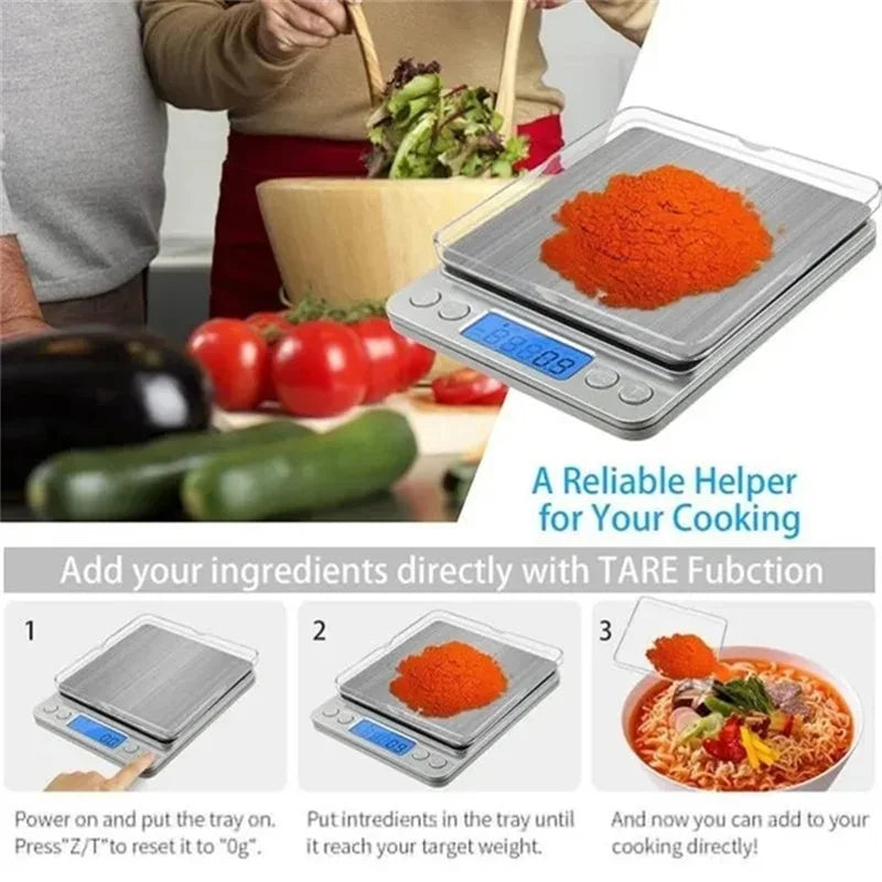 Larger Batch Digital Scale .5-3kg Capacity with .01-.1 Accuracy options