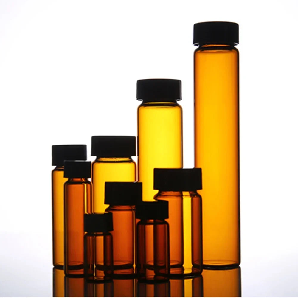 20pack 3ml 5ml 10ml 15ml 20ml 30ml 40ml 50ml (Clear/ Brown) Glass Sample Vials