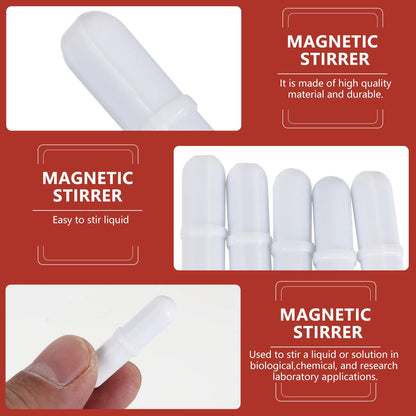 5 Pcs Stirring Bar Magnets Magnetic Stirrer Laboratory Blender PTFE Mixer Rod Accessories Baby